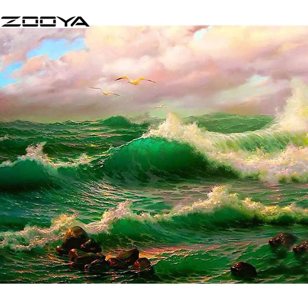 Emerald Sea Gem Canvas Art