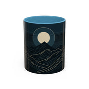 Mountain Moon Accent Coffee Mug, Cozy Mug for Coffee Lovers, Gifts for Nature Enthusiasts, Perfect for Home or Office, Ideal for Relaxation