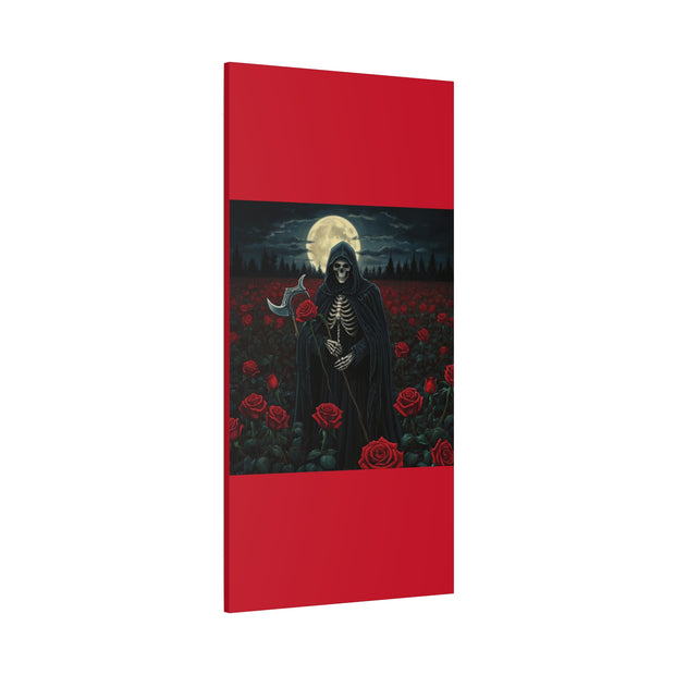 Gothic Rose Grim Reaper Canvas Wall Art