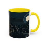 Mountain Moon Accent Coffee Mug, Cozy Mug for Coffee Lovers, Gifts for Nature Enthusiasts, Perfect for Home or Office, Ideal for Relaxation