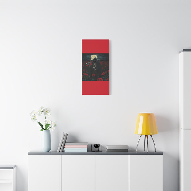 Gothic Rose Grim Reaper Canvas Wall Art