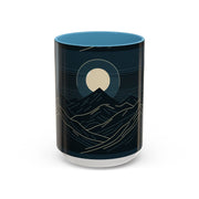 Mountain Moon Accent Coffee Mug, Cozy Mug for Coffee Lovers, Gifts for Nature Enthusiasts, Perfect for Home or Office, Ideal for Relaxation