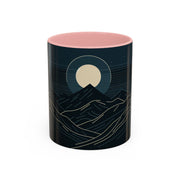 Mountain Moon Accent Coffee Mug, Cozy Mug for Coffee Lovers, Gifts for Nature Enthusiasts, Perfect for Home or Office, Ideal for Relaxation