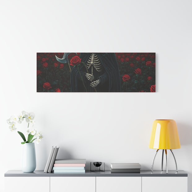 Gothic Rose Grim Reaper Canvas Wall Art