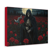 Gothic Rose Grim Reaper Canvas Wall Art