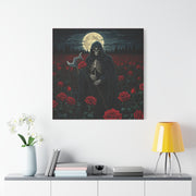 Gothic Rose Grim Reaper Canvas Wall Art
