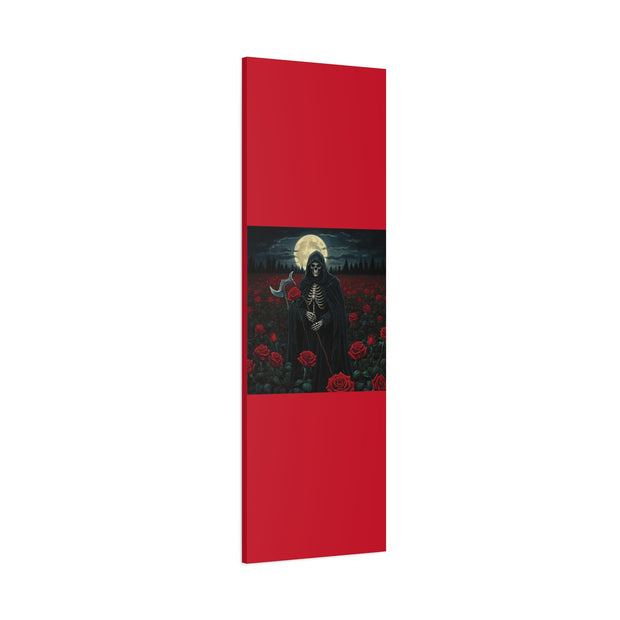 Gothic Rose Grim Reaper Canvas Wall Art