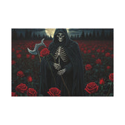Gothic Rose Grim Reaper Canvas Wall Art