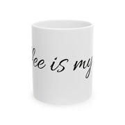 Mug Coffee is my life, Funny Quote Ceramic Mug (11oz, 15oz)