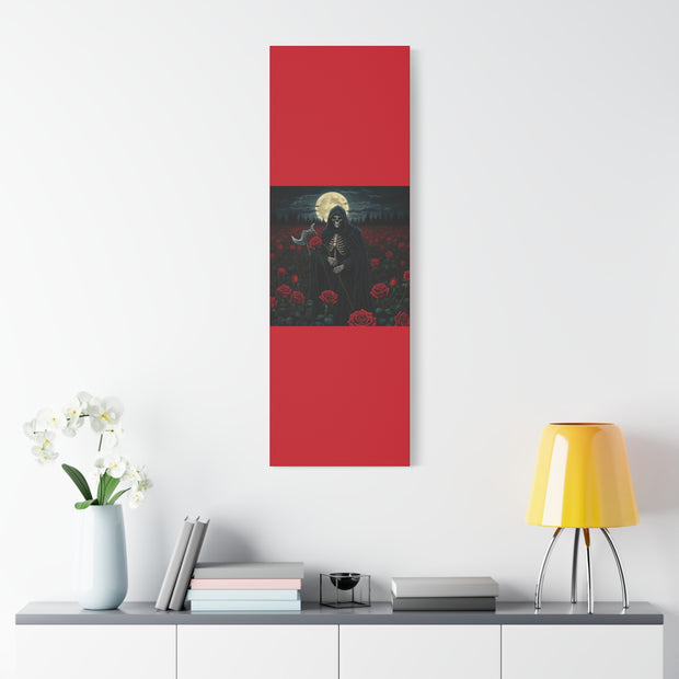 Gothic Rose Grim Reaper Canvas Wall Art