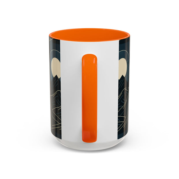 Mountain Moon Accent Coffee Mug, Cozy Mug for Coffee Lovers, Gifts for Nature Enthusiasts, Perfect for Home or Office, Ideal for Relaxation