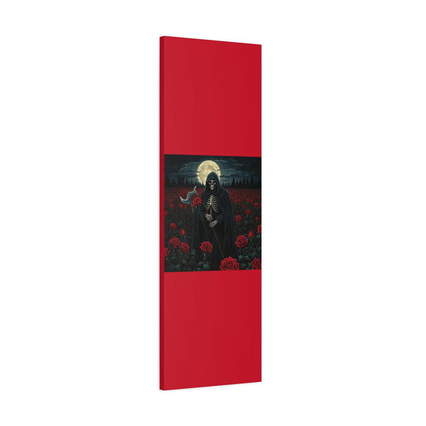 Gothic Rose Grim Reaper Canvas Wall Art
