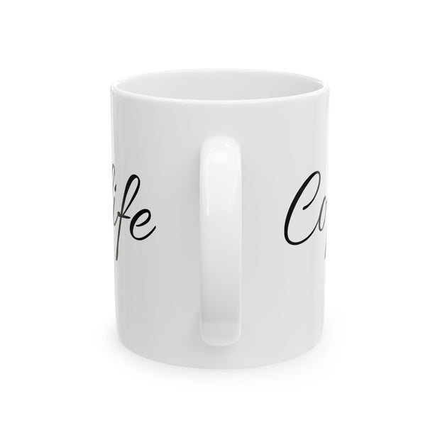 Mug Coffee is my life, Funny Quote Ceramic Mug (11oz, 15oz)