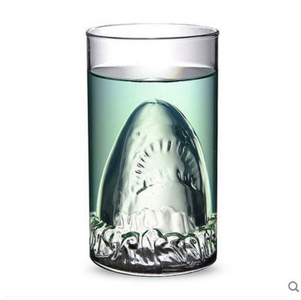 Transparent Glass Cup Shark Glass