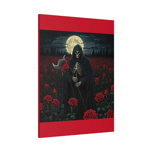 Gothic Rose Grim Reaper Canvas Wall Art
