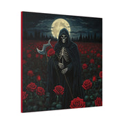 Gothic Rose Grim Reaper Canvas Wall Art