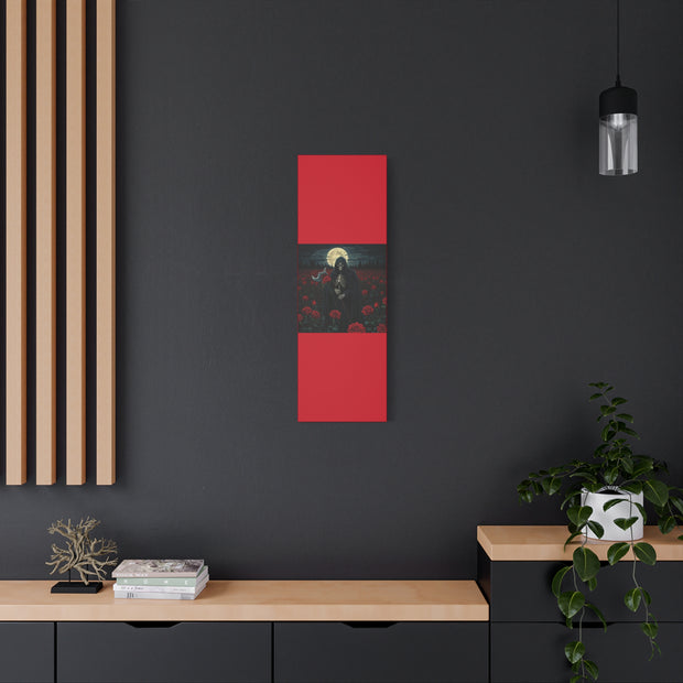 Gothic Rose Grim Reaper Canvas Wall Art
