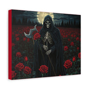 Gothic Rose Grim Reaper Canvas Wall Art
