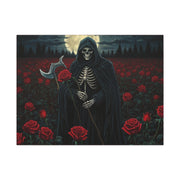 Gothic Rose Grim Reaper Canvas Wall Art
