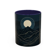 Mountain Moon Accent Coffee Mug, Cozy Mug for Coffee Lovers, Gifts for Nature Enthusiasts, Perfect for Home or Office, Ideal for Relaxation