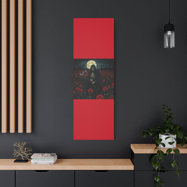 Gothic Rose Grim Reaper Canvas Wall Art