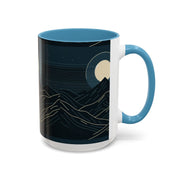 Mountain Moon Accent Coffee Mug, Cozy Mug for Coffee Lovers, Gifts for Nature Enthusiasts, Perfect for Home or Office, Ideal for Relaxation