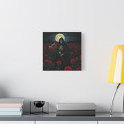 Gothic Rose Grim Reaper Canvas Wall Art