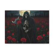Gothic Rose Grim Reaper Canvas Wall Art
