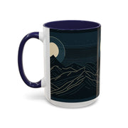 Mountain Moon Accent Coffee Mug, Cozy Mug for Coffee Lovers, Gifts for Nature Enthusiasts, Perfect for Home or Office, Ideal for Relaxation