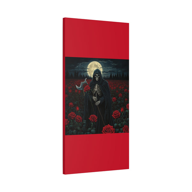 Gothic Rose Grim Reaper Canvas Wall Art