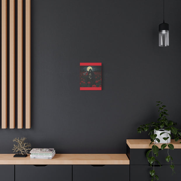 Gothic Rose Grim Reaper Canvas Wall Art