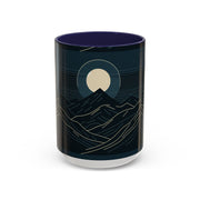 Mountain Moon Accent Coffee Mug, Cozy Mug for Coffee Lovers, Gifts for Nature Enthusiasts, Perfect for Home or Office, Ideal for Relaxation