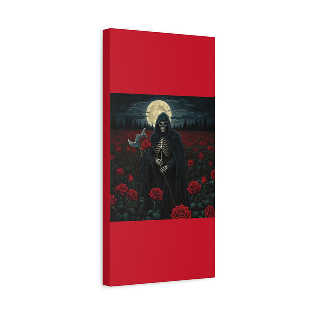 Gothic Rose Grim Reaper Canvas Wall Art