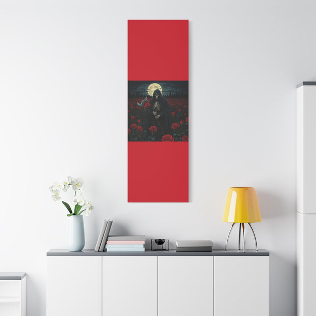 Gothic Rose Grim Reaper Canvas Wall Art