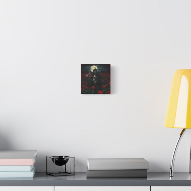 Gothic Rose Grim Reaper Canvas Wall Art