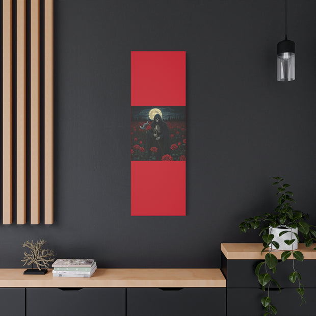 Gothic Rose Grim Reaper Canvas Wall Art