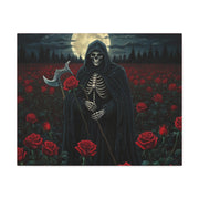 Gothic Rose Grim Reaper Canvas Wall Art