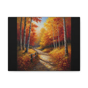 Autumn Landscape Canvas Art - Stretched Wall Decor for Fall Home Decoration