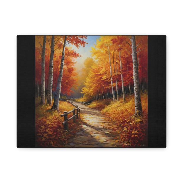 Autumn Landscape Canvas Art - Stretched Wall Decor for Fall Home Decoration