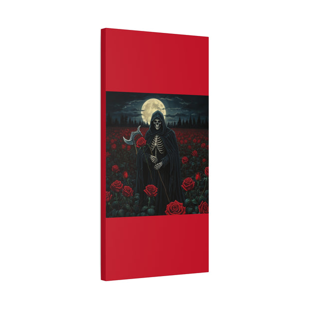 Gothic Rose Grim Reaper Canvas Wall Art
