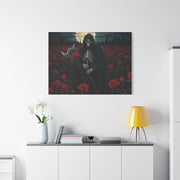 Gothic Rose Grim Reaper Canvas Wall Art