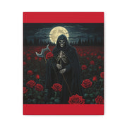 Gothic Rose Grim Reaper Canvas Wall Art
