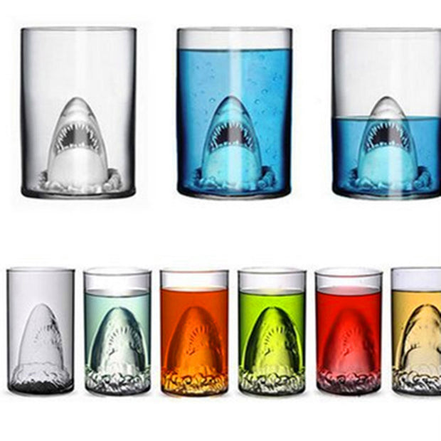 Transparent Glass Cup Shark Glass