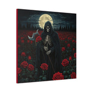 Gothic Rose Grim Reaper Canvas Wall Art