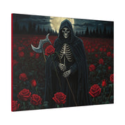 Gothic Rose Grim Reaper Canvas Wall Art