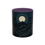 Mountain Moon Accent Coffee Mug, Cozy Mug for Coffee Lovers, Gifts for Nature Enthusiasts, Perfect for Home or Office, Ideal for Relaxation