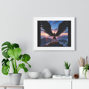 Epic Angel Wings Framed Horizontal Poster - Inspirational Wall Art for Home & Office Decor