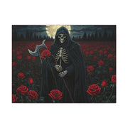 Gothic Rose Grim Reaper Canvas Wall Art