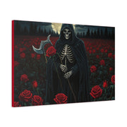 Gothic Rose Grim Reaper Canvas Wall Art