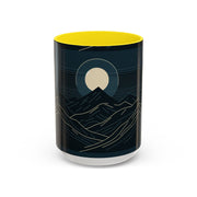Mountain Moon Accent Coffee Mug, Cozy Mug for Coffee Lovers, Gifts for Nature Enthusiasts, Perfect for Home or Office, Ideal for Relaxation